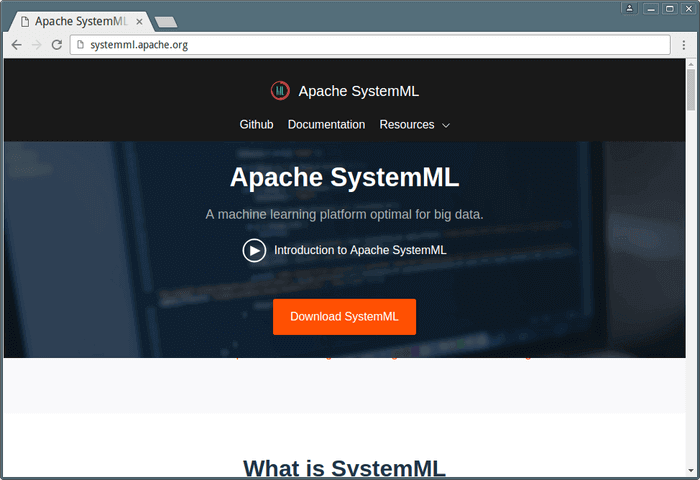 Apache SystemML - Machine Learning Platform