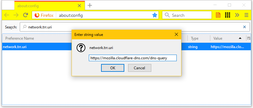 DoH in Firefox
