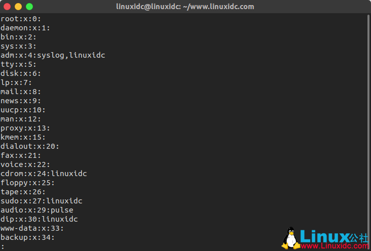 在 Linux 中查看所有的用户组