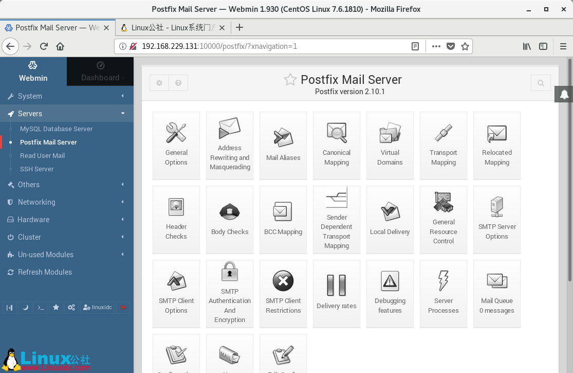 CentOS 7上使用Webmin进行Linux的远程管理