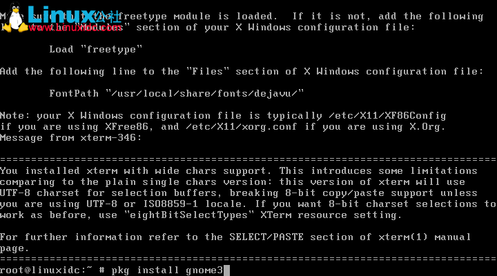 给 FreeBSD 12.1 安装 GNOME3 图形界面