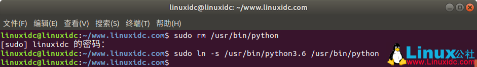 Ubuntu 18.04将Python3设置为Python默认版本