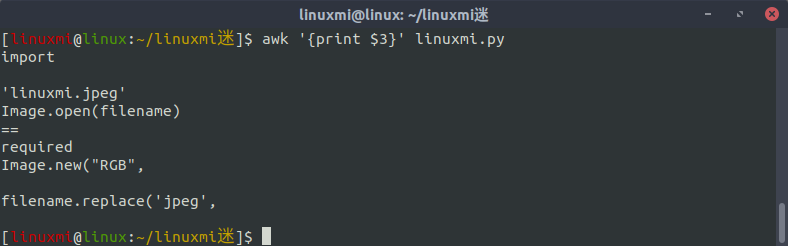 Linux常用命令 awk 入门基础教程